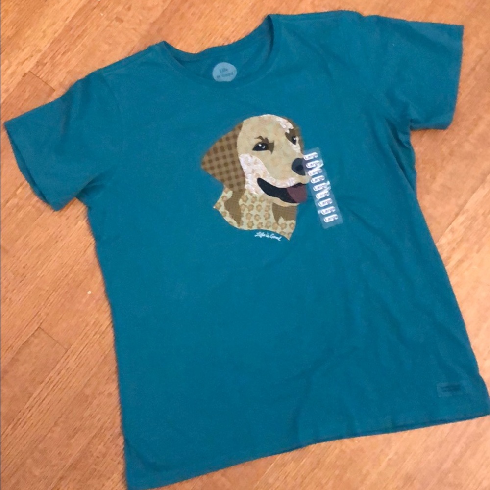 NWT Life Is Good Shortsleeved dog TShirt